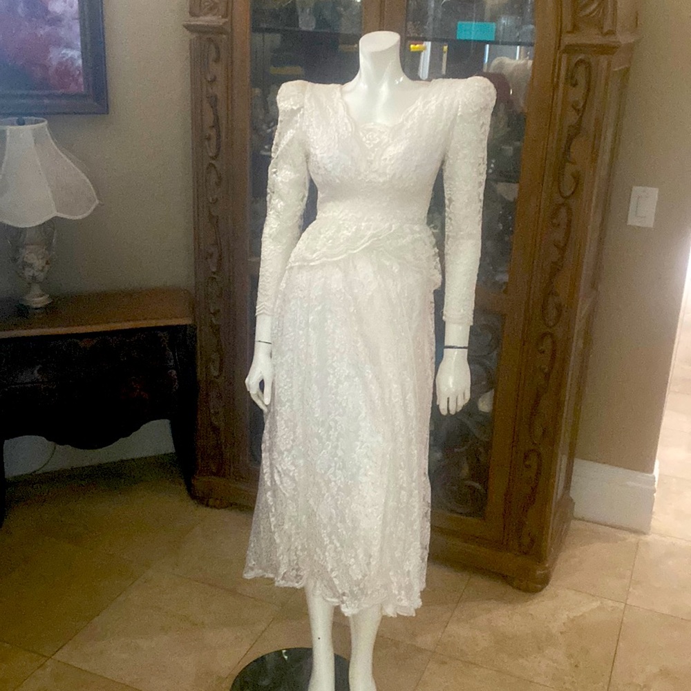 Vintage Climax David Howard California White Lace Dress 7/8
